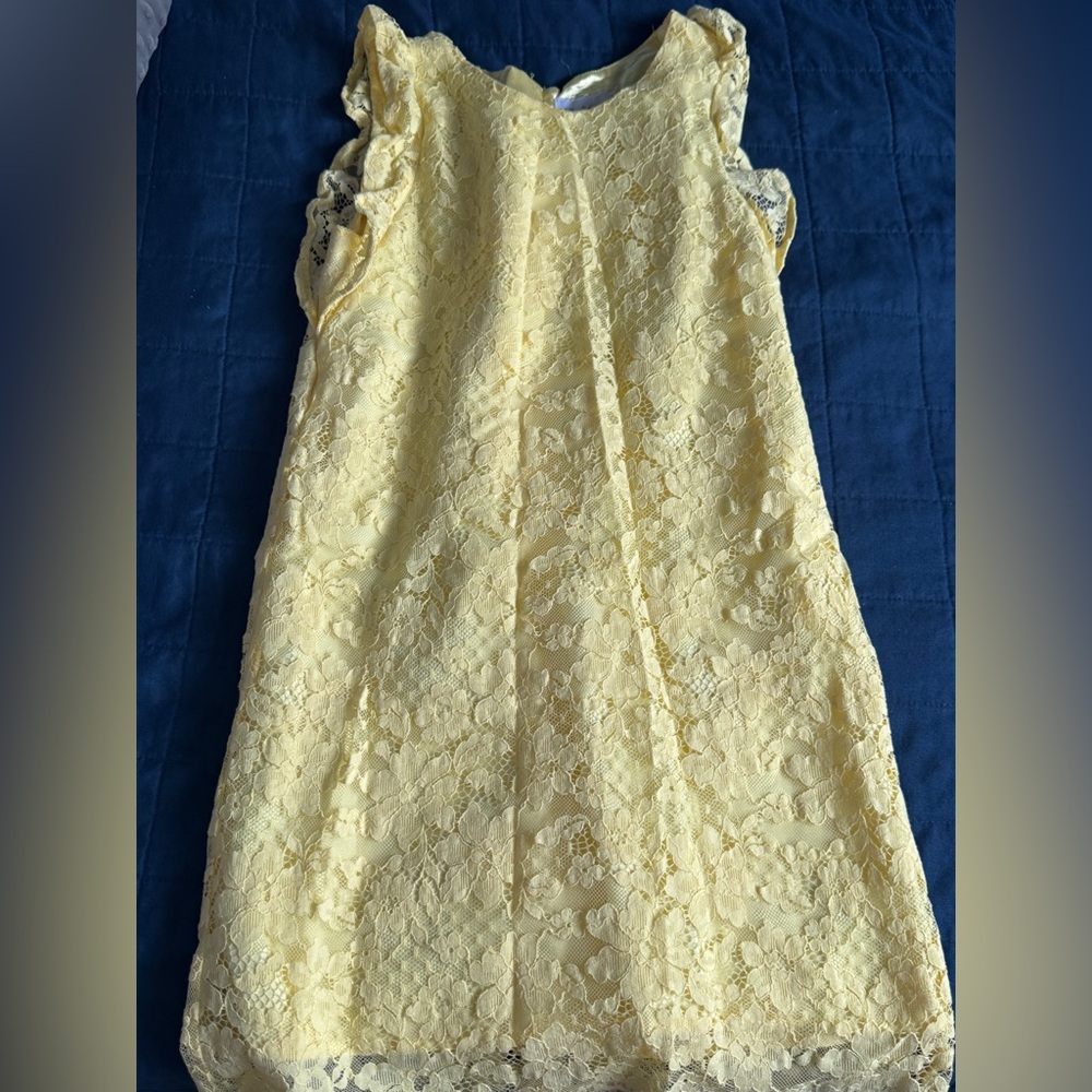 Place Yellow Lace Formal Kids Dress